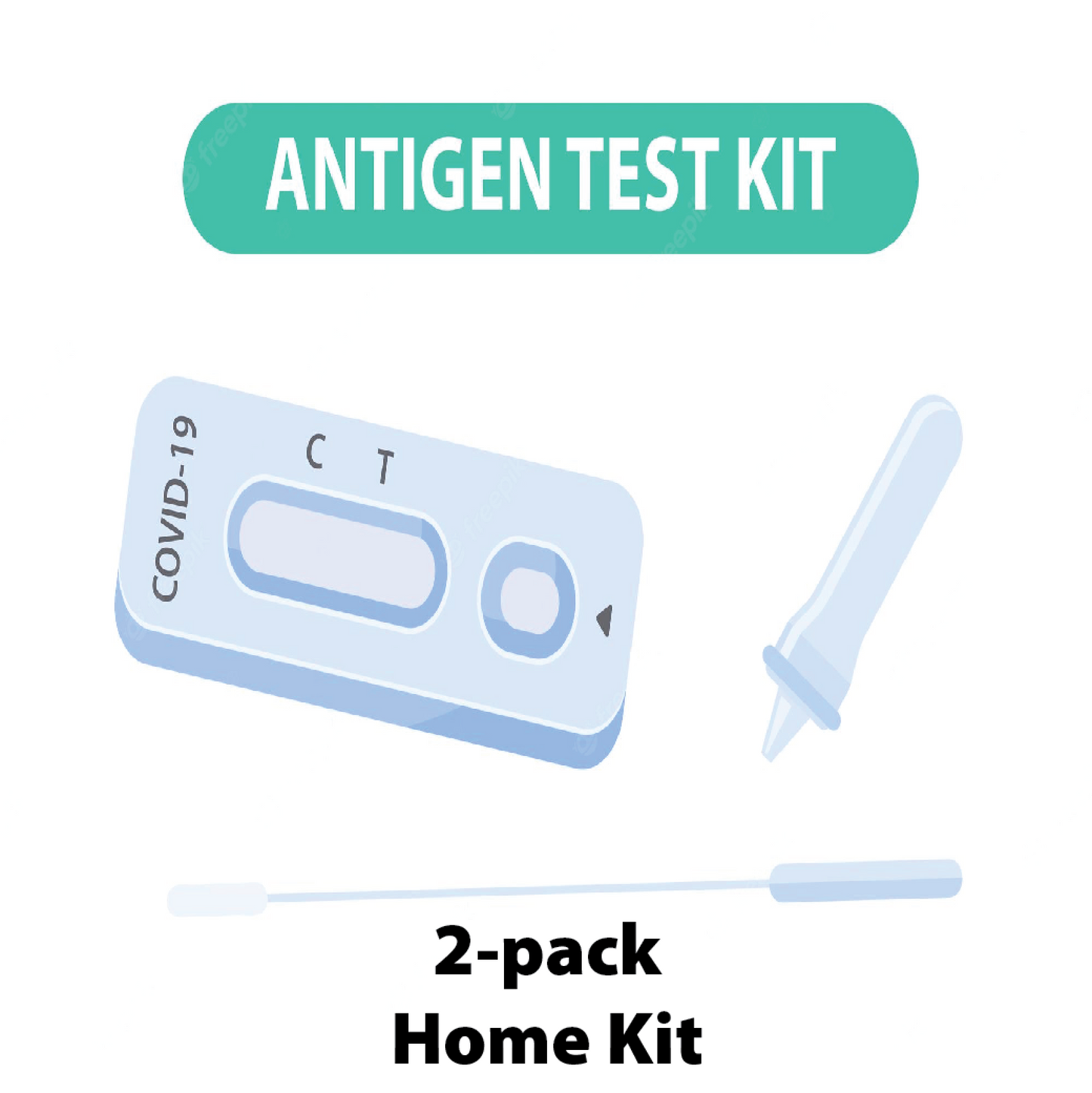 Home-pack: 2 Rapid COVID-19 Antigen Test Kits