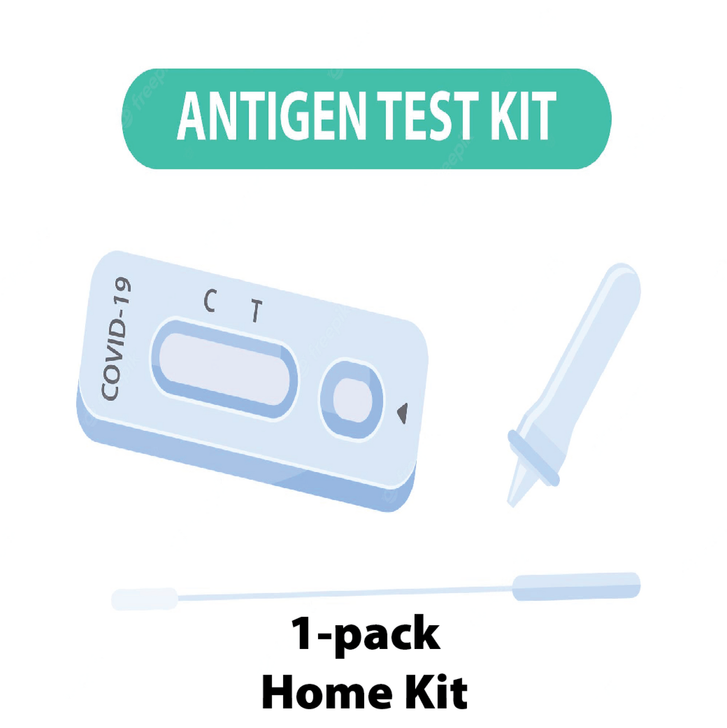 Home-pack: 1 Rapid COVID-19 Antigen Test Kit