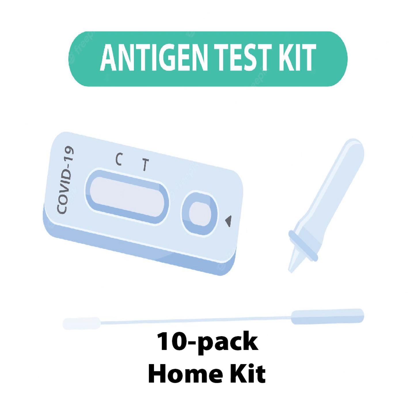 Home-pack: 10 Rapid COVID-19 Antigen Test Kits