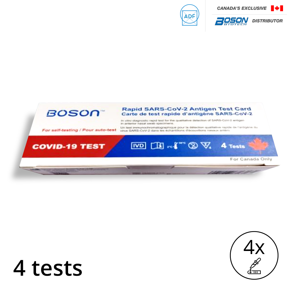 Home-pack: 4 Rapid COVID-19 Antigen Test Kits
